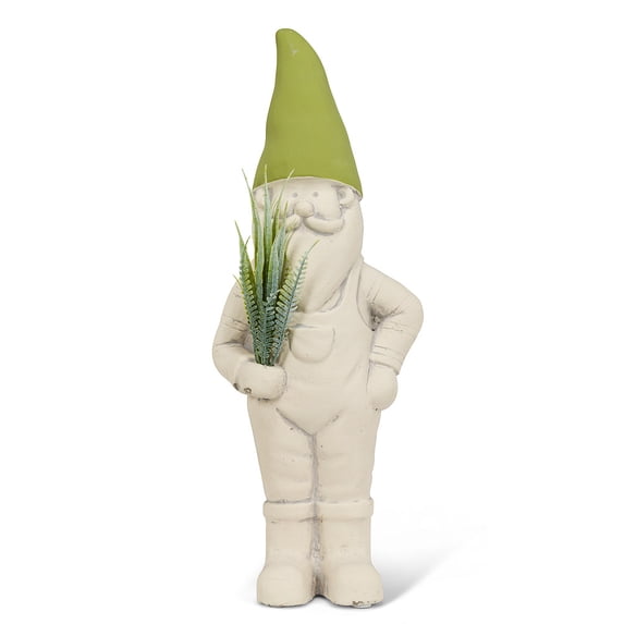Set of 1 Large Garden Gnome with Plant