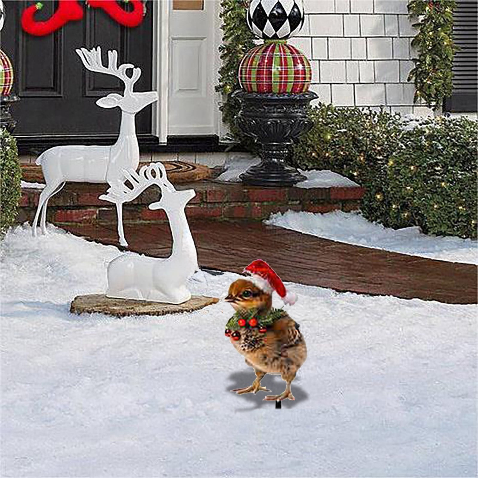 Large Garden Outdoor Lilies Garden Stake Lighted Address for Flag Clips