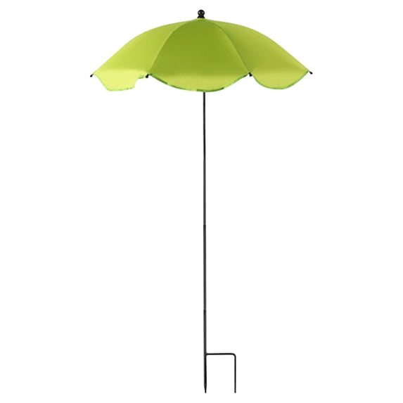 Large Garden Parasol with Plant Stake, Outdoor Sunshade & Rain Protection Umbrella for Potted Plants, Durable Metal Frame, Weather-Resistant Rubberized Cloth Green