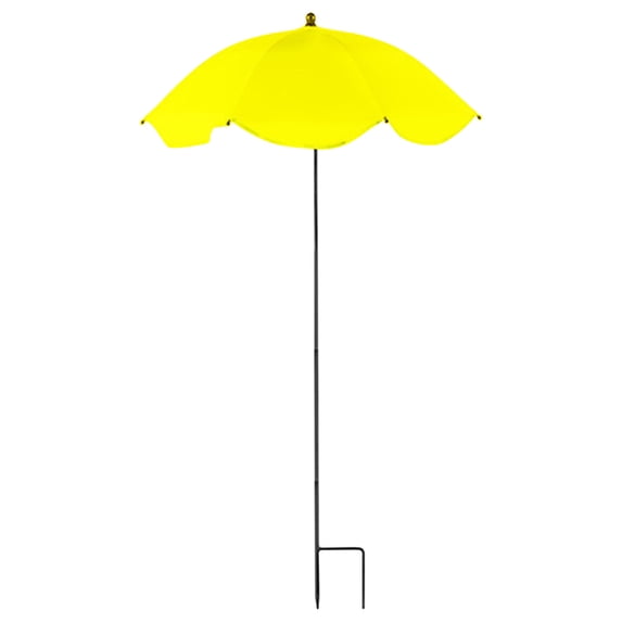 Large Garden Parasol with Plant Stake for Potted Plants, Outdoor Sun and Rain Protection Umbrella, Durable Rubberized Cloth and Metal Frame, Easy Setup