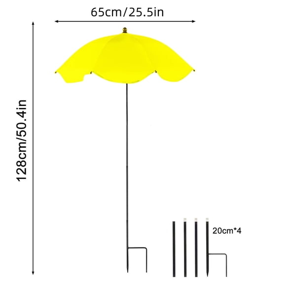 Large Garden Sunshades with Plant Stakes, Outdoor Sunshades, And Potted Plant Umbrellas