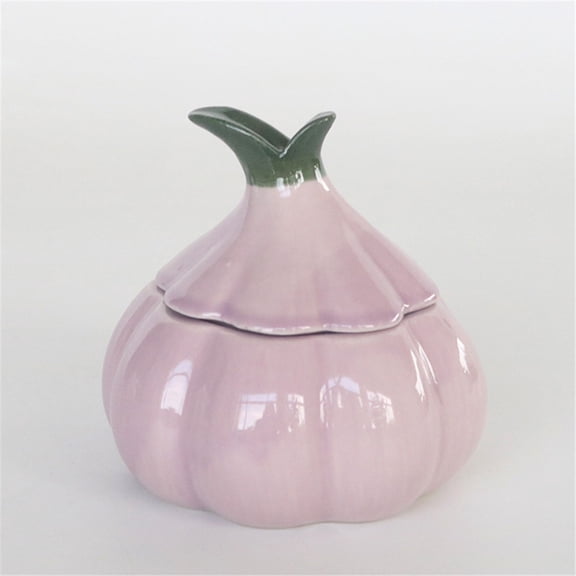 Large Garlic Storage with Lid | Modern Ceramic Garlic Keeper Container | Stylish and Breathable Design for Freshness Preservation | Perfect for Kitchen Countertop and Refrigerator
