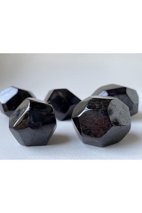 Large Garnet Polygon Polished, Almandine Garnet Faceted Free Shape, Root Chakra, Reiki, Crystal Grid (2-4 oz)