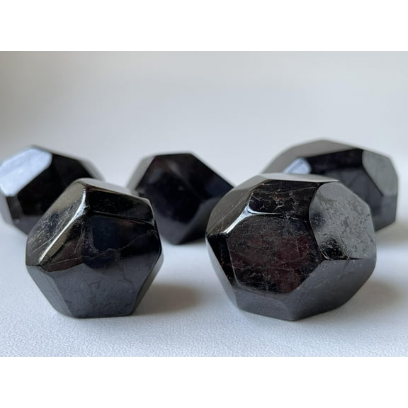 Large Garnet Polygon Polished, Almandine Garnet Faceted Free Shape, Root Chakra, Reiki, Crystal Grid (4-6 oz)
