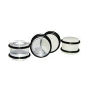 Large Gauge Clear/Glow Ear Plugs with O-Rings - 00 Gauge to 13/16" 20mm