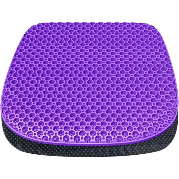 Large Gel Seat Cushion for Long Sitting with Non-Slip Cover, Soft & Breathable, Seat Cushion for Chair, Car, Office, Desk Chair, Wheelchair (17" x 15")