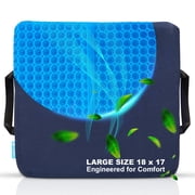 Large Gel Seat Cushion for Long Sitting   Breathable, Non-Slip, Pain Relief, Comfortable Support Pad