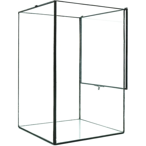 Large Geometric Terrarium Glass Container, 11 inch high Greenhouse w/Lid, for Indoor Plants, Succulent, Moss, Air Plant, Decoration