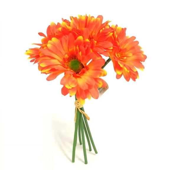 Large Gerbera Daisy Bundle w/6 Blooms For Decorations, Bridal Showers - Orange
