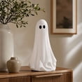 thumbnail image 1 of Large Ghost Tabletop Decoration, Halloween Ghost Figurine, Spooky 3D Print Statue For Mantel Shelf Entryway Table Fall Holiday Decoration, Black and White, 10", 1 of 7
