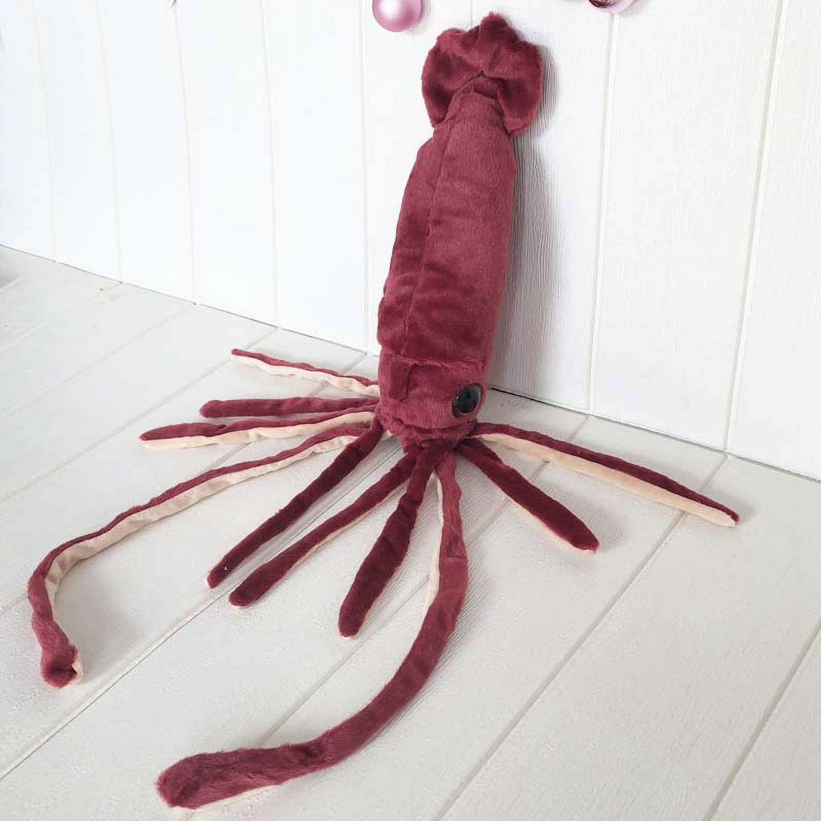 Large Giant Red Squid Stuffed Animal Plush Pillow Toy Realistic King ...