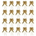 thumbnail image 1 of Large Gift Bow 5.9x3.5 Inch, 20 Pack  Pull Bows for Gift Wrapping Present Wedding Valentine's Day, Gold Tone, 1 of 7