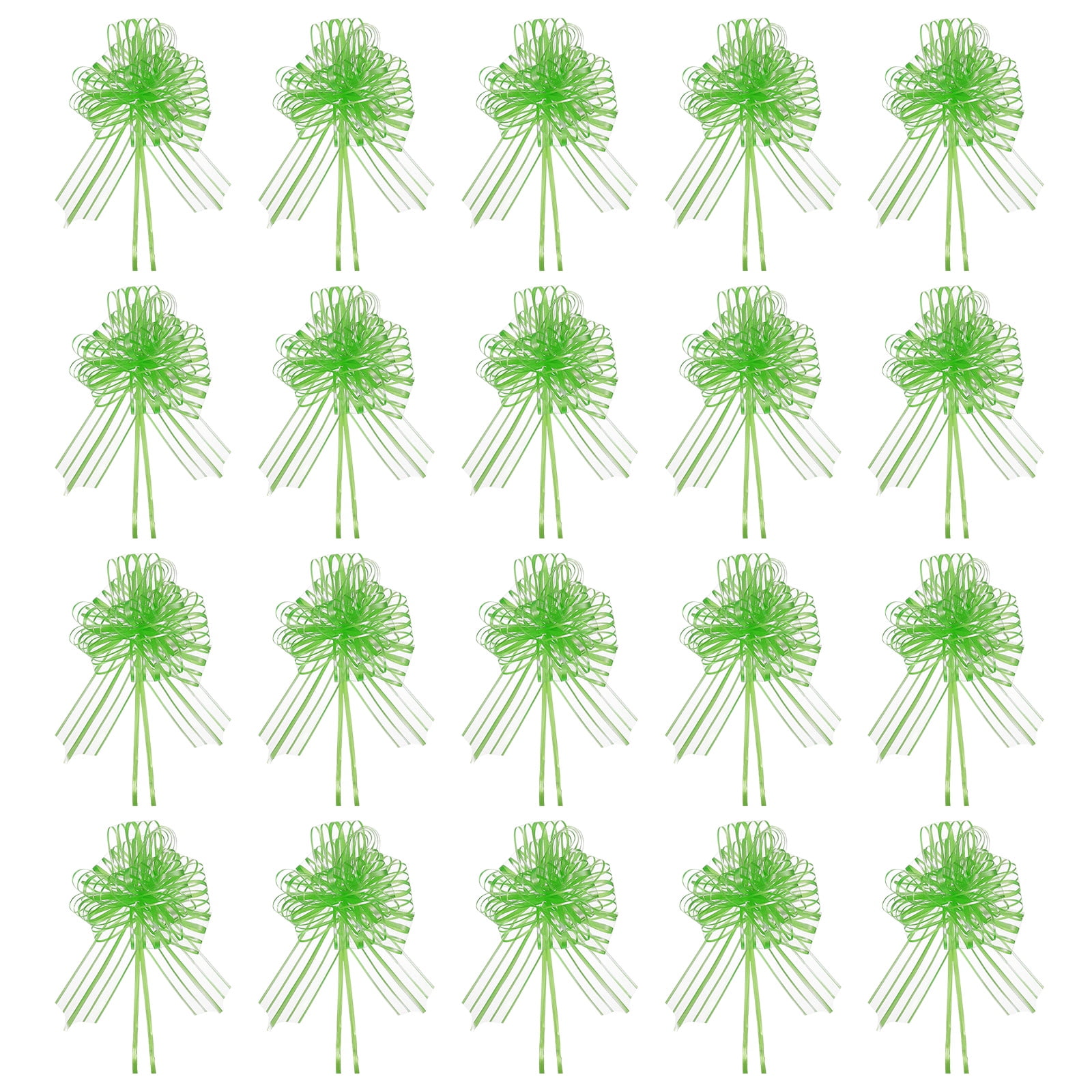 Large Gift Bow 7.5x5.9 Inch, 20 Pcs  Pull Bows for Gift Wrapping Present Wedding Valentine's Day, Green