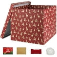 thumbnail image 1 of Large Gift Box 12x12x10Inch,Christmas Gift Boxes for presents,Present box,Gift Packaging for Christmas. (Red), 1 of 17