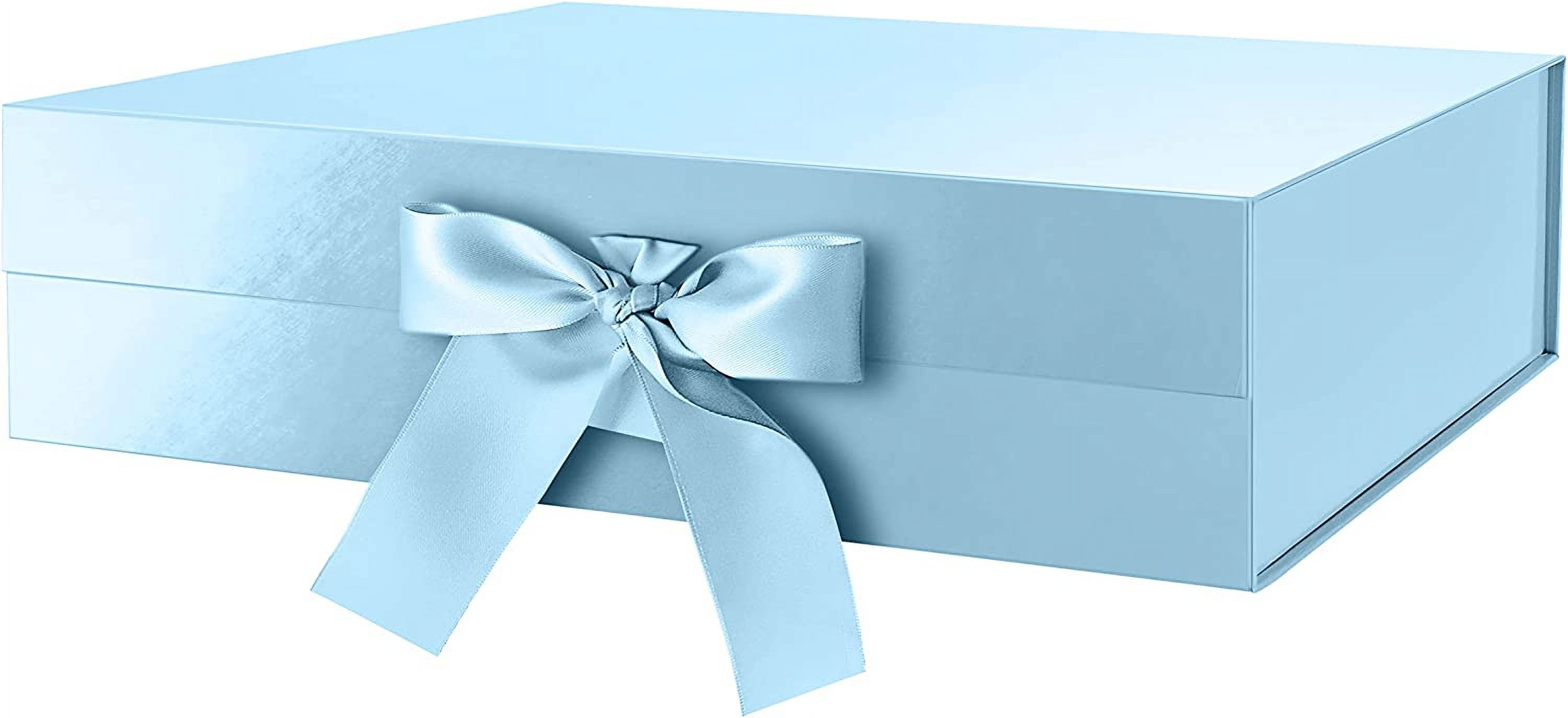 Large Gift Box with Ribbon 13x9.7x3.4 Inches. Bridesmaid Proposal Box