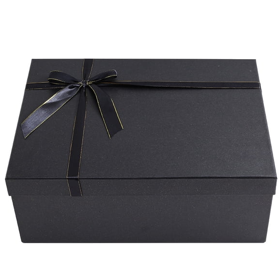 Large Gift Boxes with Lids, Black Gift Boxes for Presents, Birthday, Father's Day, Mother's Day, Anniversary (15.7x11.8x5.5 inches)