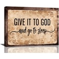 thumbnail image 1 of Large Give It to God and Go to Sleep Sign for BedroomCanvas Wall Art Christian Farmhouse Bedroom Sign Pictures Wall Decor Painting Print Modern Home Artworks Framed for Living Room Bathroom 12"x16", 1 of 6