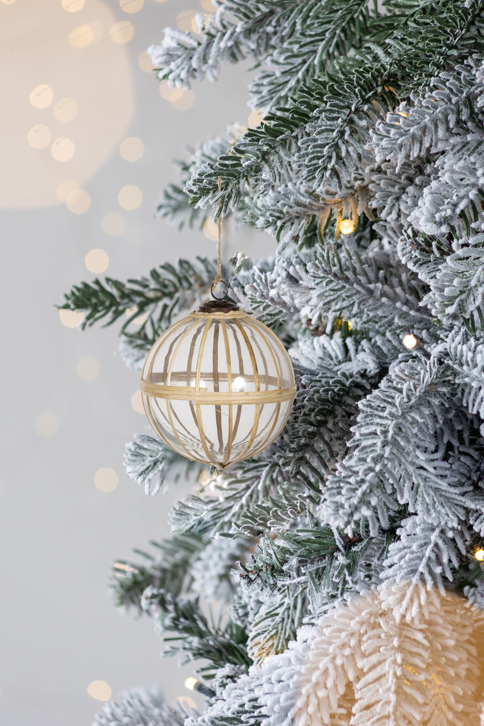 Large Glass Christmas Ball Ornament 5.4 Inch Shimmering Tree Garland Wedding Backdrop Decor