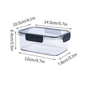 Large Glass Food Storage Containers with Lids Leak-Proof Sealed Airtight for Refrigerator, Microwave Safe, Space-Saving Modular Set of 3 Sizes