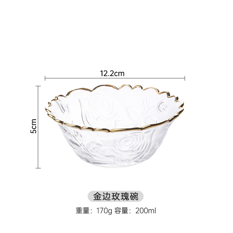 Large Glass Serving Bowl Salad Bowl Dessert Fruit Bowl Elegant Snacks Dessert Serving Bowl