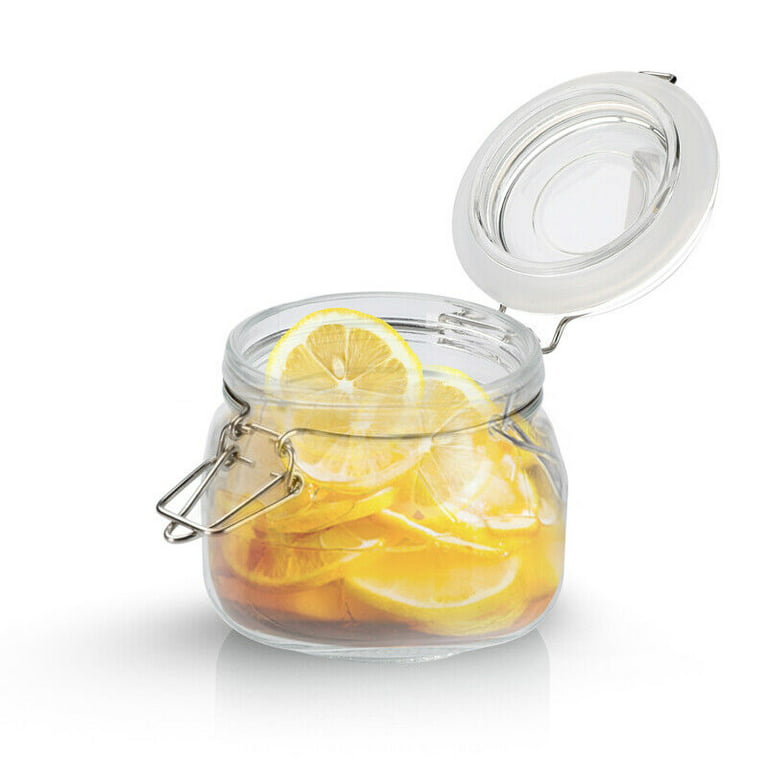Glass Sealed Jar Hexagonal Glass Jar For Nuts, Grains, Candies, With Lid  For Kitchen Storage