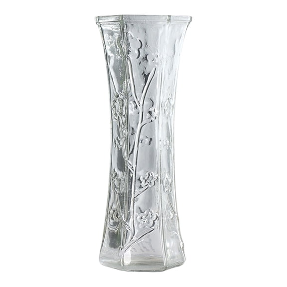 Large Glass Vase Hexagon Shape Modern Home Decor Flower Arrangement Centerpiece for Living Room Dining Table Wedding Decor with Transparent Design and Versatile Style Ideal for Fresh or Dry Flowers