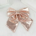 thumbnail image 1 of Large Glitter Christmas Bow, 10 Inch Sequin Wreath Bow for Xmas Tree, Christmas Tree Topper Decorations, Glitter Bow Ties, Elegant Bowknot Ornaments for Christmas Party Supplies (Rose Gold), 1 of 5