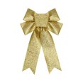 thumbnail image 1 of Large Glitter Decorative Bow with Long Tails for Gift Wrapping Party Backdrops Christmas Tree Wreaths Crafts Décor, 1 of 5