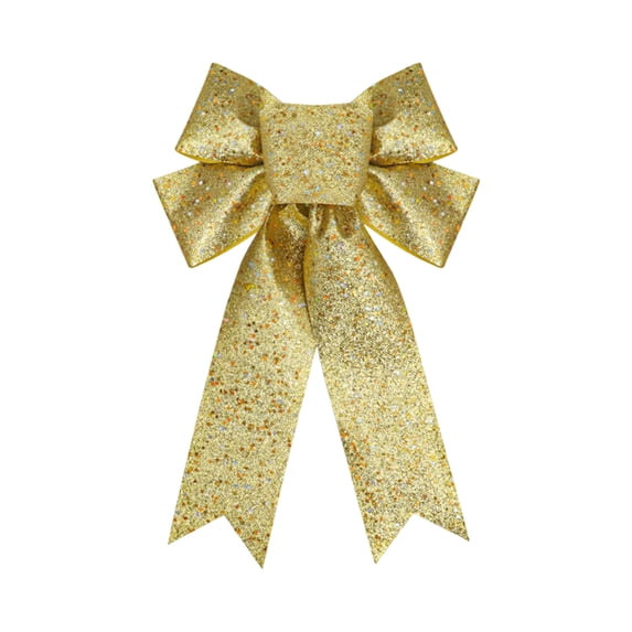 Large Glitter Decorative Bow with Long Tails for Gift Wrapping Party Backdrops Christmas Tree Wreaths Crafts Décor