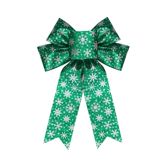 Large Glitter Decorative Bow with Long Tails for Gift Wrapping Party Backdrops Christmas Tree Wreaths Crafts Décor