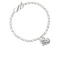 thumbnail image 1 of Large ''Godmother'' Heart with Clear Crystal Grandma Infinity Toggle Chain Bracelet, 1 of 1