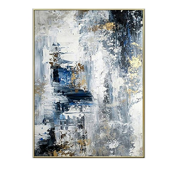 Large Gold Foil Decor Abstract Hand Painted Oil Painting Big Wall Art Handmade On Canvas Shiny Textured Artwork For Home Decor