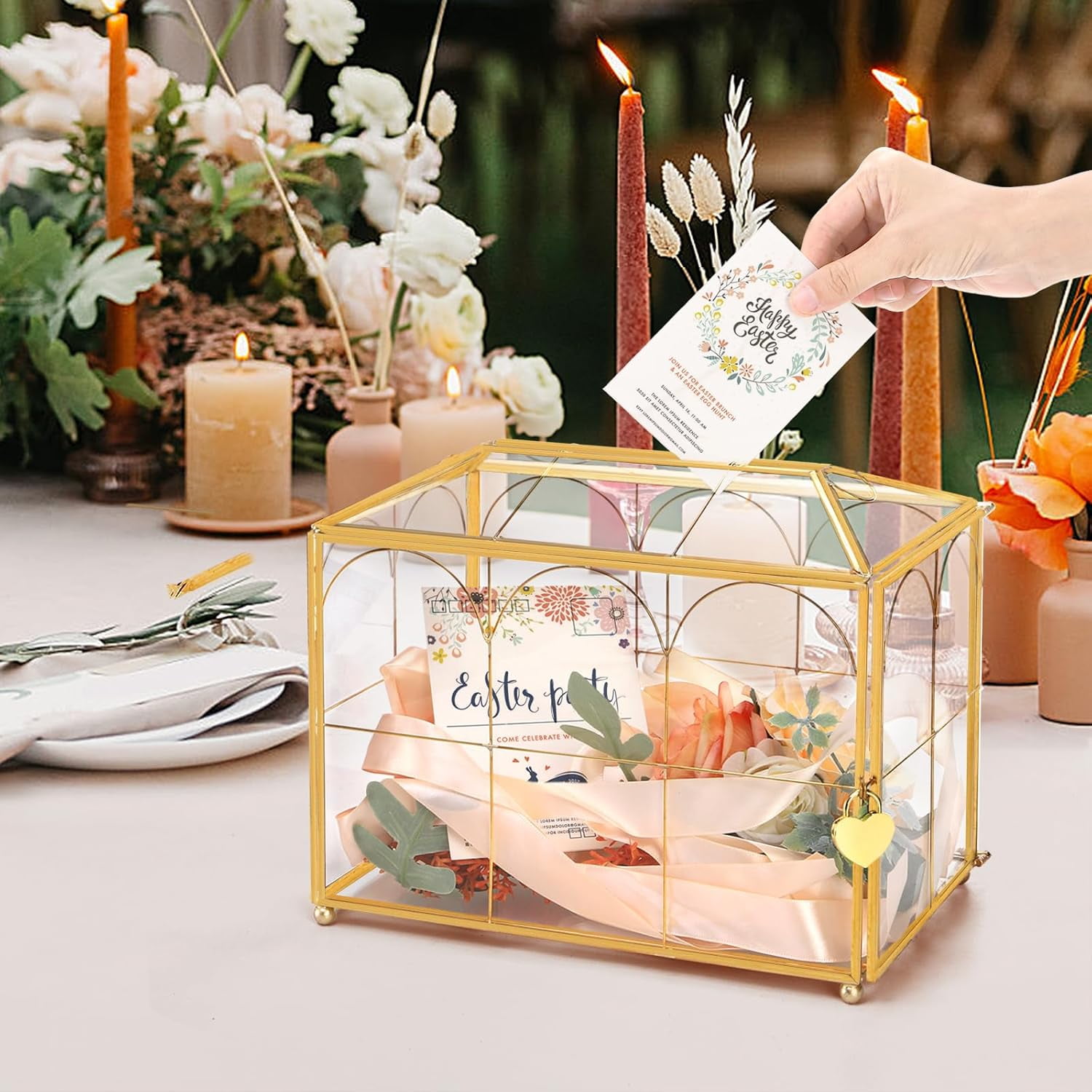 セキュアドガラス ウェディングギフトカードボックス Glass Card Box