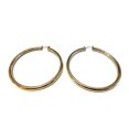 thumbnail image 1 of Large Gold Hoop Earrings Lightweight Tube Round Hoops 4 inch, 1 of 1
