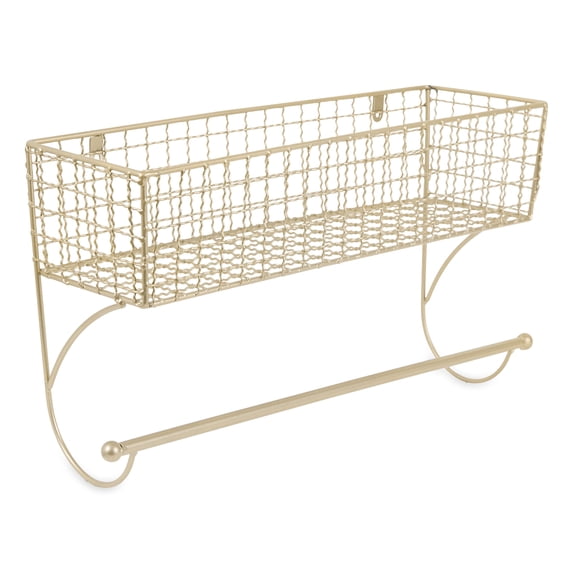 Large Gold MetalFarmhouse Towel Rack 17.75x5.5x9.8