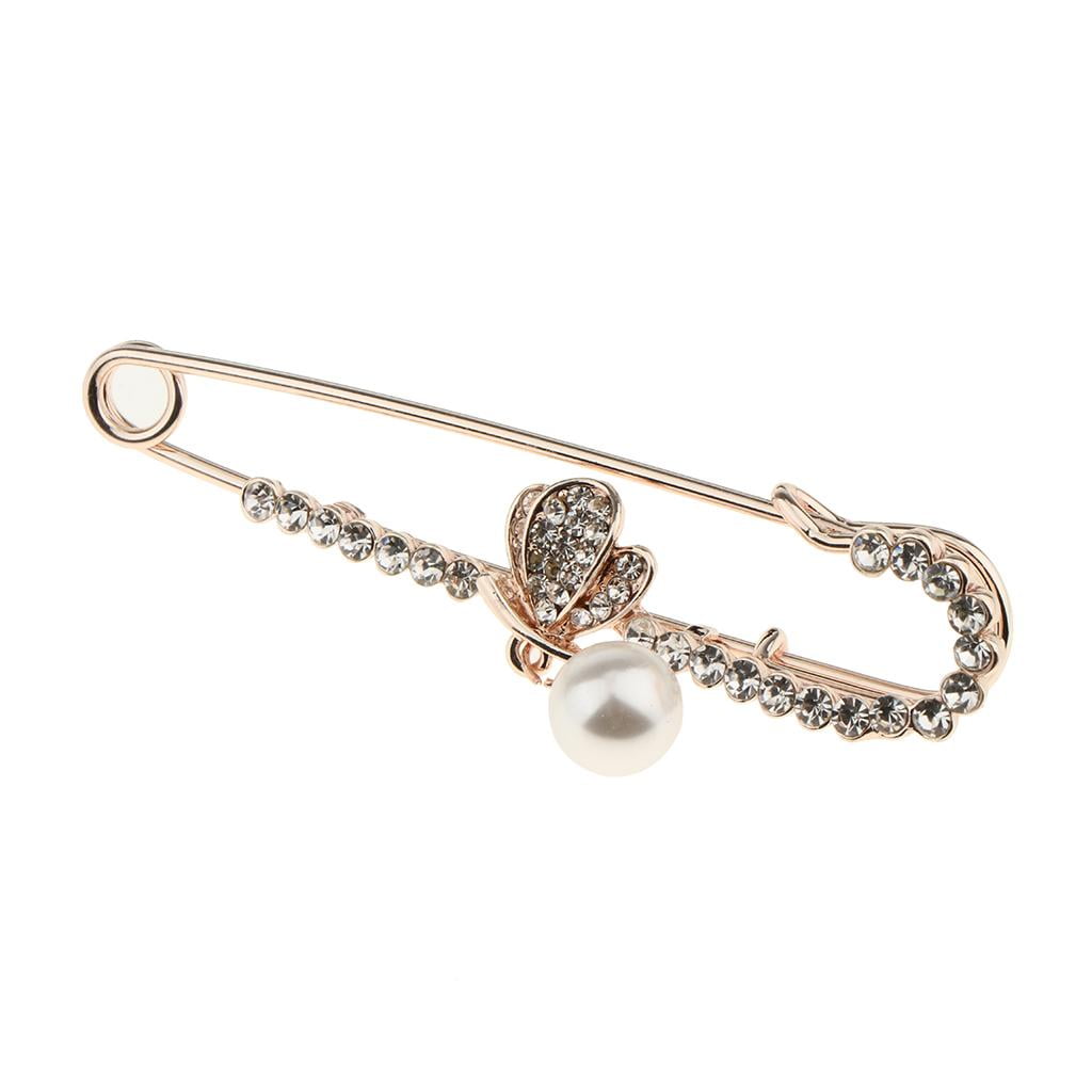 HAISWET Retro Gold Tone Multicolor Flower Brooch Pin - Women's Shawl & Sweater Accessory