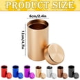 thumbnail image 1 of Large Gold Portable Aluminum Tea Canister, Airtight Sealed Tea Storage Jar for Loose Leaf Tea Home & Travel, 1 of 4
