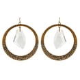 thumbnail image 1 of Large Gold-Tone Hoop Earrings With Rhinestone Accents For Women TME350, 1 of 1