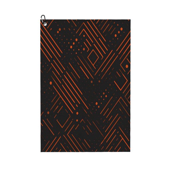Large Golf Towel 24x16 High Absorbency Fast Drying Microfiber Towel With Metal Eyelet And Carabiner Seamless Pattern Basketball Theme Cool Style (2)