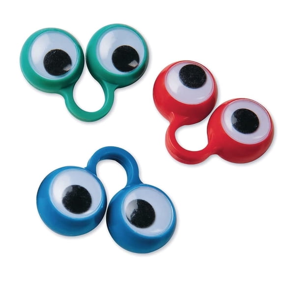 Large Googly Eyes Finger Puppets (Pack Of 3) Color May Vary
