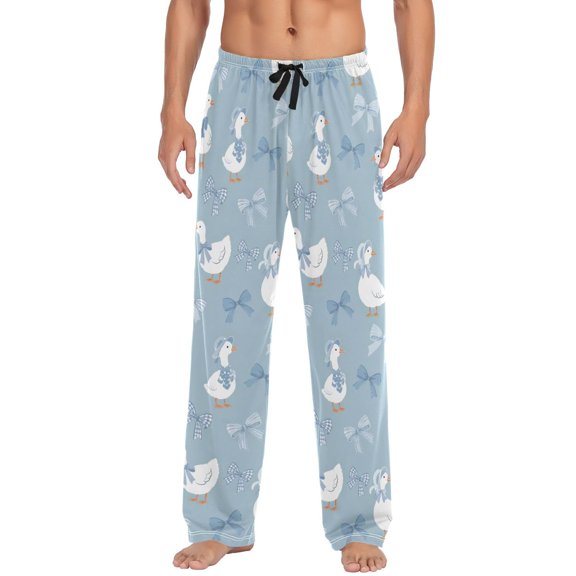 Large Goose Bow Men's Pajama Pants Lightweight Pjs Bottoms Sleepwear Bottom Pants with Pocket Drawstring