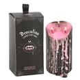 thumbnail image 1 of Large Gothic Draculina Pink Vampire Tears Black Unscented Pillar Candle 6"H, 1 of 9