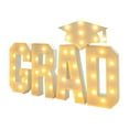 thumbnail image 1 of Large Grad Light Up Letters Graduation Cap, Ongmies 2025 Graduation Class Letters – 2.3Ft Large White Graduation Decorations with Dot & Cap, Light-Up "Class of 2025" Sign, White70Cm, 1 of 6