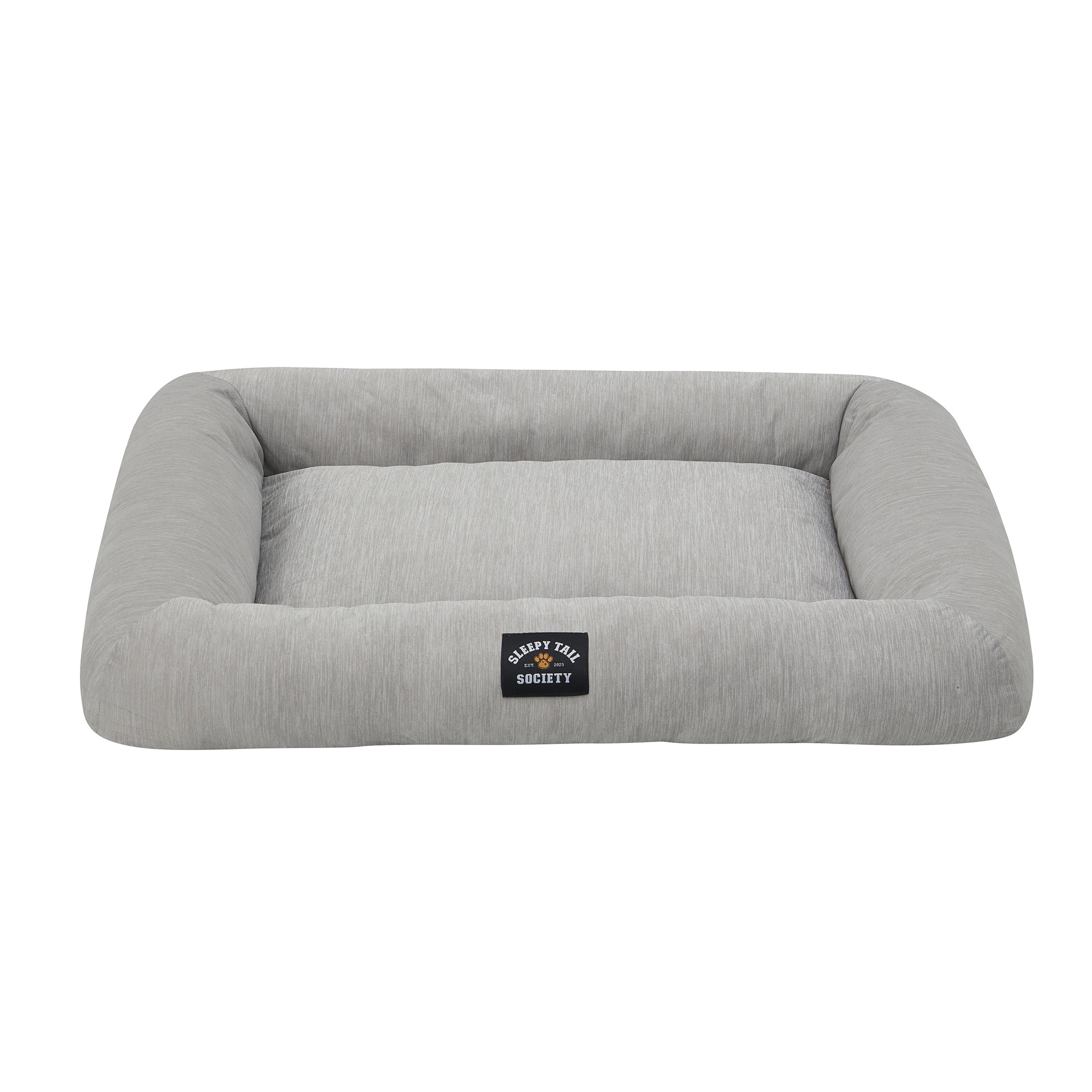 Large Gray Polyester-Nylon Cooling Pet Bed