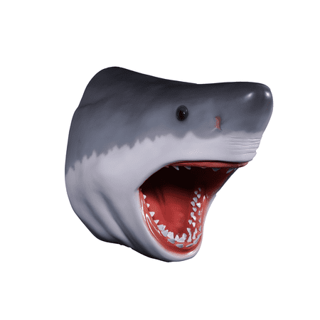 Large Great White Shark Head Life Size Statue
