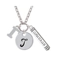 thumbnail image 1 of Large Greek Letter - Gamma - T - Script Initial Disc Courage Strength Wisdom Zoe Necklace, 1 of 1