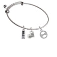 thumbnail image 1 of Large Greek Letter - Theta - Lil Sister Heart Expandable Bangle Bracelet, 1 of 1