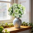 thumbnail image 1 of Large Green Artificial Hydrangea and Peony Flower - Realistic Fake Stem for Wedding Bouquets, Home Centerpieces, Party Backdrop Wall Decor, and Vase Arrangements, 1 of 7