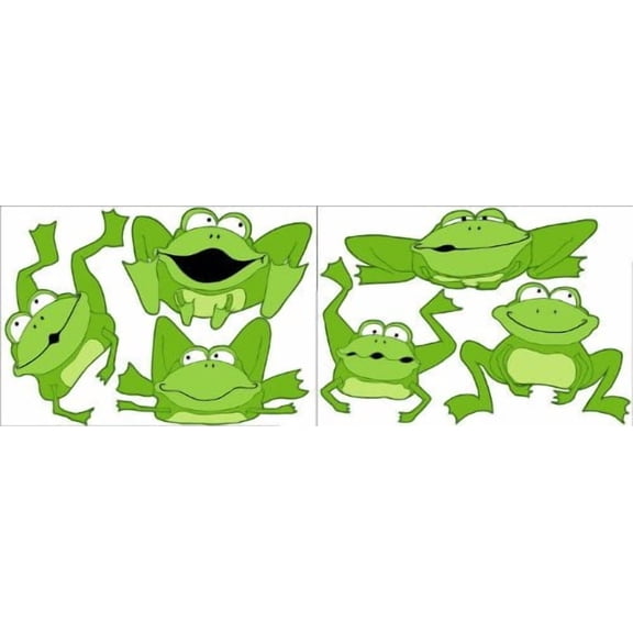Large Green Frog Wall Stickers, Decals, Wall Decor