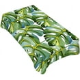thumbnail image 1 of Large Green Leaf Tablecloth 60x84 Inch Rectangular Tropical Palm Tree Summer Art Bright Oil Painting Oblong Table Cloth Kitchen Table Decorations for Home Dinner Party, 1 of 5